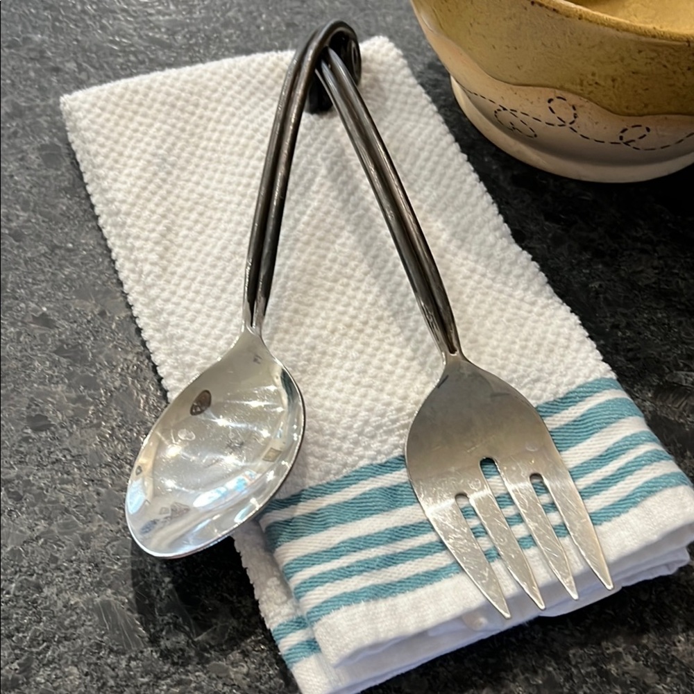 Stainless Steel Fork and Spoon Salad Serving Set